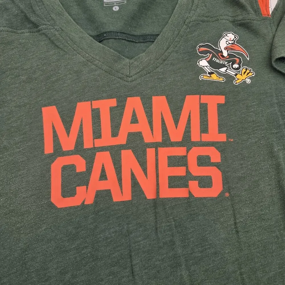 Nike University of Miami Canes Hurricanes Womens Shirt Sz Large Football